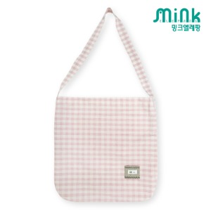 [밍크엘레팡] 핑크 체크 travel eco bag